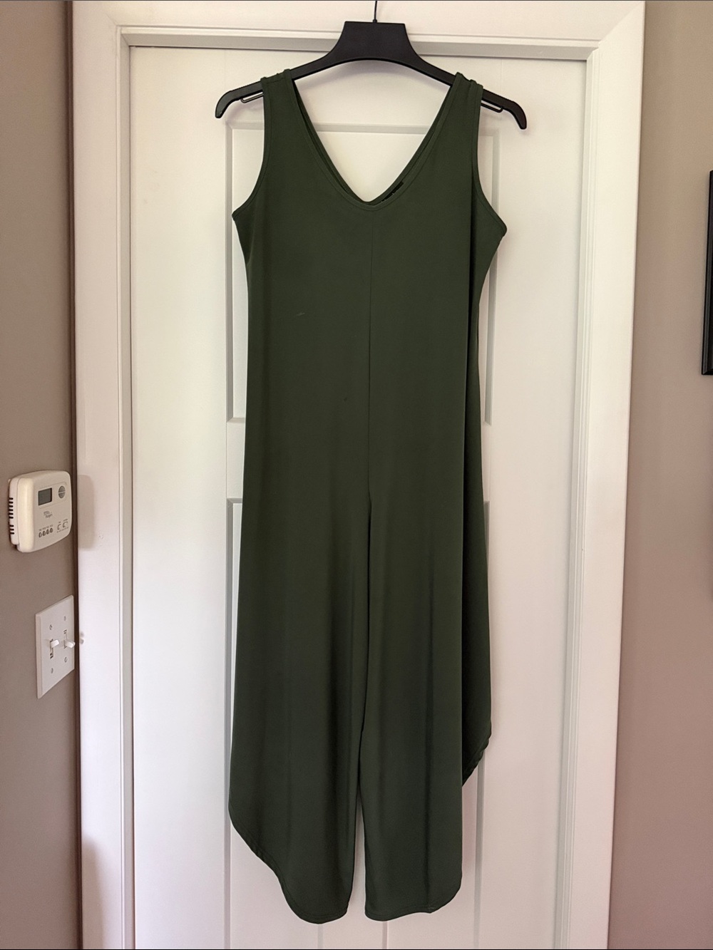 Sleeveless Asymmetrical Olive Green Dress